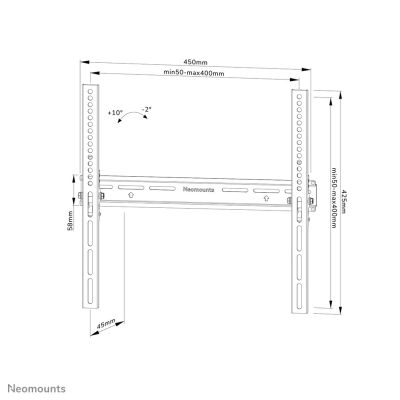13. Neomounts WL35-350BL14 uchwyt / stojak do monitorów 165,1 cm (65") Ściana Czarny