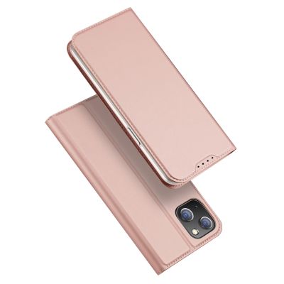 2. Etui do iPhone 15 Plus pokrowiec z klapką i portfelem Dux Ducis Skin Pro - różowe