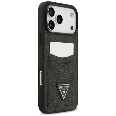4. Etui Guess 4G nauble Card Triange na iPhone 18 Pro Max / 17 Pro Max - czarne