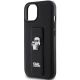 6. Etui Karl Lagerfeld Gripstand Saffiano Karl&Choupette Pins na iPhone 15 - czarne