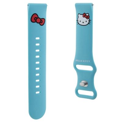 3. Pasek Hello Kitty Silicone Kitty Head uniwersalny 20mm - niebieski
