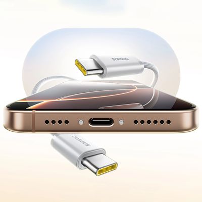 5. Kabel Baseus Dynamic 4 Pro 100W USB-C - USB-C magnetyczny 1m - biały