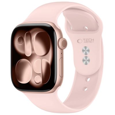 9. Pasek Tech-Protect Silicone na Apple Watch 4 / 5 / 6 / 7 / 8 / 9 / SE (38 / 40 / 41 mm) - różowy