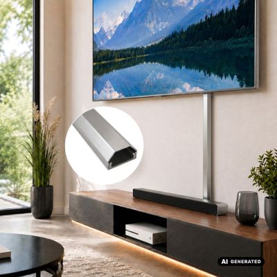 6. MACLEAN ALUMINIOWA LISTWA MASKUJĄCA DO KABLI MACLEAN, 33X18X750MM, SREBRNA MCTV-897 S