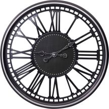 ZEGAR ŚCIENNY AŻUROWY CYFRY RZYMSKIE 60CM CZARNY