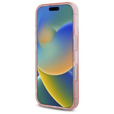 5. Guess GUHMP16SHFGEREP iPhone 16 6.1"      różowy/pink hardcase IML Glitter Circle MagSafe