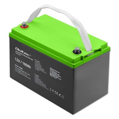 4. QOLTEC AKUMULATOR ŻELOWY 12V | 100AH | GEL