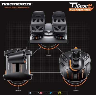 19. THRUSTMASTER JOYSTICK T16000M FLIGHT PACK (PC)