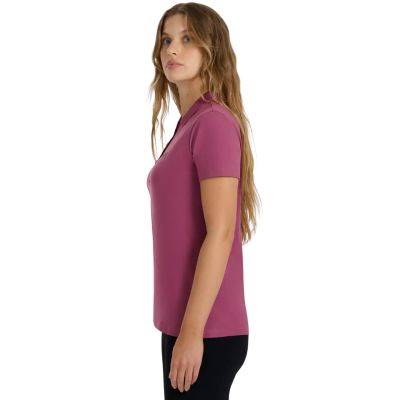 13. Koszulka damska polo 4F F554 burgund 4FWAW25TPTSF554 60S