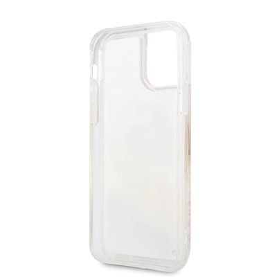 4. Etui Guess Gradient Liquid Glitter Circle Logo na iPhone 11 Pro - przezroczyste