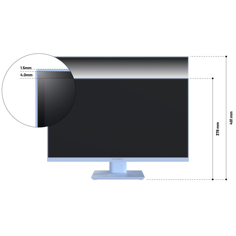 5. Monitor JAPANNEXT 60,5cm JN-I238FHD120F-HSP-BB 16:9 HDMI niebieski FHD