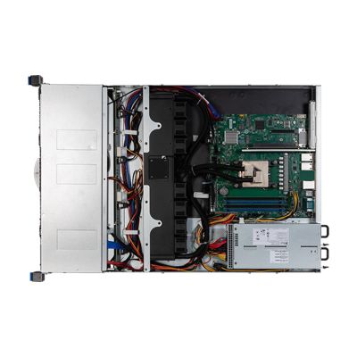 6. Platforma MSI Rack (1U) AMD S1102-02 Epyc 4004/4005 Ryzen 7000/9000 (4x 3,5"/2,5", 2xM.2, 2x10Gbe, IPMI, 1+1 450W)