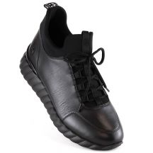 Skórzane półbuty Rieker W RKR611B czarne