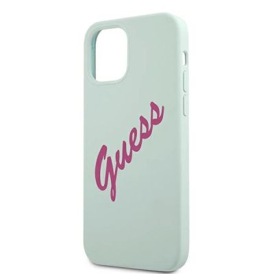 6. Etui Guess Silicone Vintage na iPhone 12 / iPhone 12 Pro - niebiesko-różowe