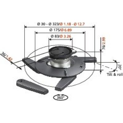 9. Vogels EPC6545 Uniwersalny uchwyt sufitowy do projektora Max 22LB