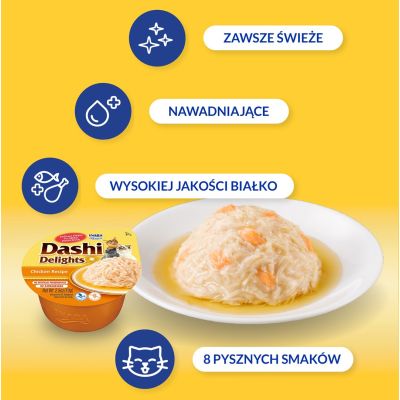 3. INABA Dashi Delights Kurczak - Przysmak dla kotów - 70g