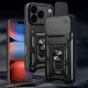 9. Etui Hybrid Armor Camshield na iPhone 17 Pro pancerne z podstawką i osłoną aparatu - czarne