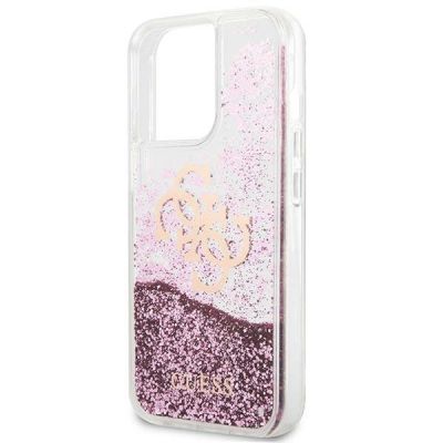 6. Guess GUHCP13XLG4GPI iPhone 13 Pro Max 6,7" różowy/pink hardcase 4G Big Liquid Glitter