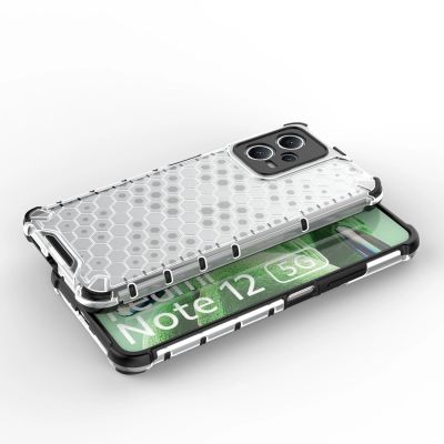 6. Honeycomb etui do Xiaomi Redmi Note 12 5G / Poco X5 5G pancerny hybrydowy pokrowiec czarne