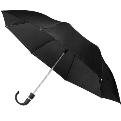 3. PARASOL KRÓTKI PÓŁAUTOMATYCZNY Z ZAWIJANĄ RĄCZKĄ CZARNY SEMI LINE