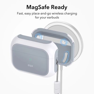 3. ESR Orbit Halolock z MagSafe na Apple AirPods Pro 1 / 2 - białe