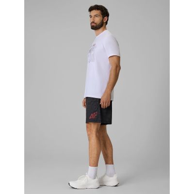 8. T-shirt regular z nadrukiem męski 4F 4FRSS26TTSHM4039-10S