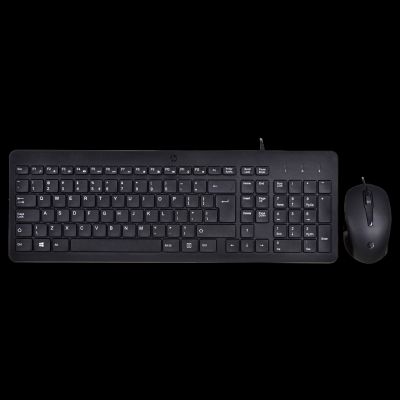 Zestaw klawiatura + mysz HP 150 Wired Mouse and Keyboard przewodowe czarne 240J7AA