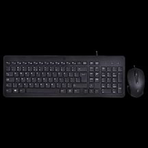 Zestaw klawiatura + mysz HP 150 Wired Mouse and Keyboard przewodowe czarne 240J7AA