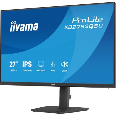 26. iiyama ProLite XB2793QSU-B1 monitor komputerowy 68,6 cm (27") 2560 x 1440 px Quad HD LED Czarny