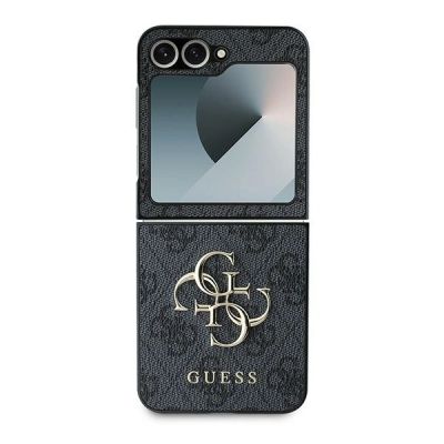 2. Etui Guess Leather 4G Metal Logo na Samsung Galaxy Z Flip 6 - czarne