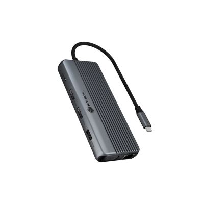4. ICY BOX IB-DK4062-CPD Przewodowa USB 3.2 Gen 1 (3.1 Gen 1) Type-C Antracyt