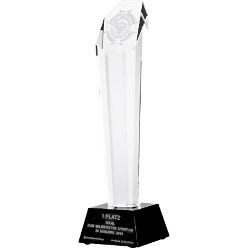 6. Trofeum szklane grawerowane z etui
