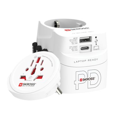 6. Adapter podróżny SKROSS Pro Light USB AC45PD World z USB-C biały