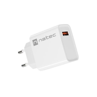 6. NATEC ŁADOWARKA SIECIOWA RIBERA USB-A 18W BIAŁA NUC-2057