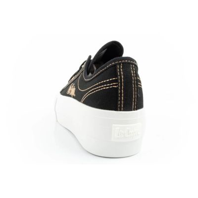 5. Lee Cooper buty sportowe damskie trampki platforma czarne ze złotym