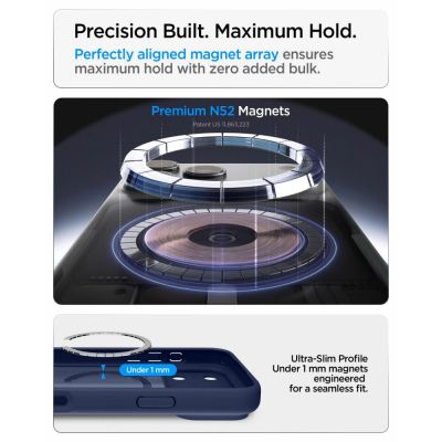 9. Etui Spigen Ultra Hybrid MagSafe na iPhone 18 Pro Max / 17 Pro Max - ciemnoniebieskie