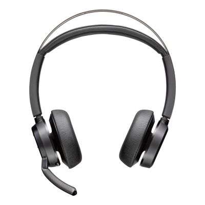 2. Zestaw słuchawkowy POLY Voyager Focus 2 USB-C-C z przejściówką USB-C/A i podst. ładującą