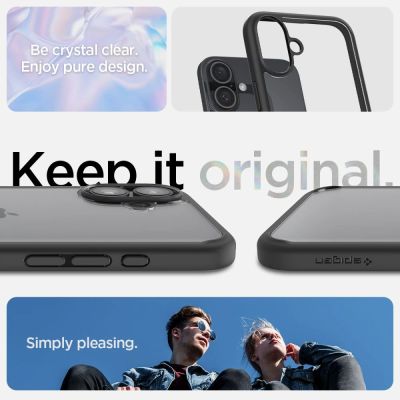 10. Etui Spigen Ultra Hybrid na iPhone 16 - czarny mat