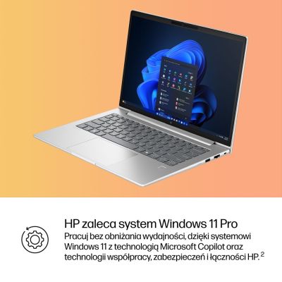 26. HP EliteBook 6 G1i AI PC Intel Core Ultra 7 265U Laptop 35,6 cm (14") WUXGA 24 GB DDR5-SDRAM 512 GB SSD Wi-Fi 6E (802.11ax) Windows 11 Pro Srebrny