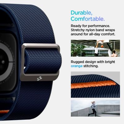 12. Pasek Spigen Lite Fit "Pro" na Apple Watch 10 46 mm - granatowy