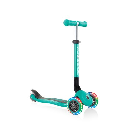 2. Hulajnoga 3-kołowa Globber Foldable Lights Emerald Green Jr 437-107