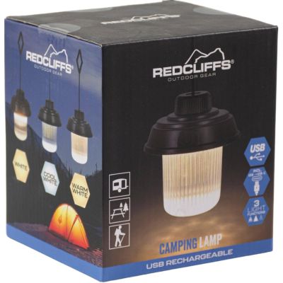 6. LATARKA LAMPA CAMPING USB 3 RODZAJE ŚWIATŁA REDCLIFFS CZARNY