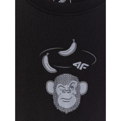 6. T-shirt loose z nadrukiem chłopięcy 4FJRSS26TTSHM4276-20S