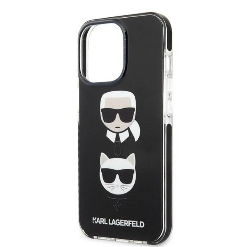 6. Etui Karl Lagerfeld Karl&Choupette Head na iPhone 13 Pro Max - czarne