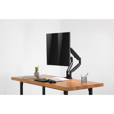 30. Ramię biurkowe podwójne (zacisk) 2xLCD max. 32"max. 2x 9kg uchylno-obrotowe czarny