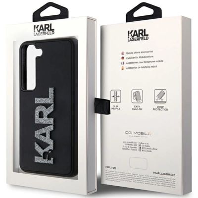 8. Etui Karl Lagerfeld 3D Rubber Glitter Logo na Samsung Galaxy S24 - czarne