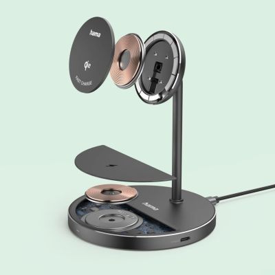 16. Hama 00201738 ładowarka do urządzeń przenośnych Słuchawki, Smartfon Czarny USB Bezprzewodowe ładowanie Szybkie ładowanie Wewnętrzna