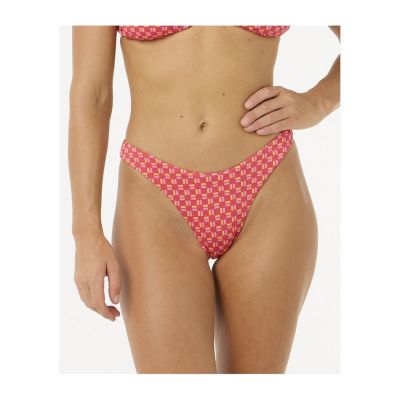 Majtki kąpielowe RIP CURL Shell Cove High Leg Cheeky czerwone
