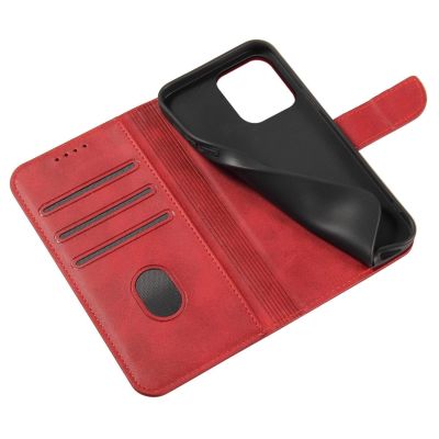6. Magnet Case etui Samsung Galaxy S23 Ultra pokrowiec z klapką portfel podstawka czerwone