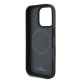 7. Etui BMW Signature Leather Half Textured & Circle MagSafe na iPhone 16 Pro - czarne